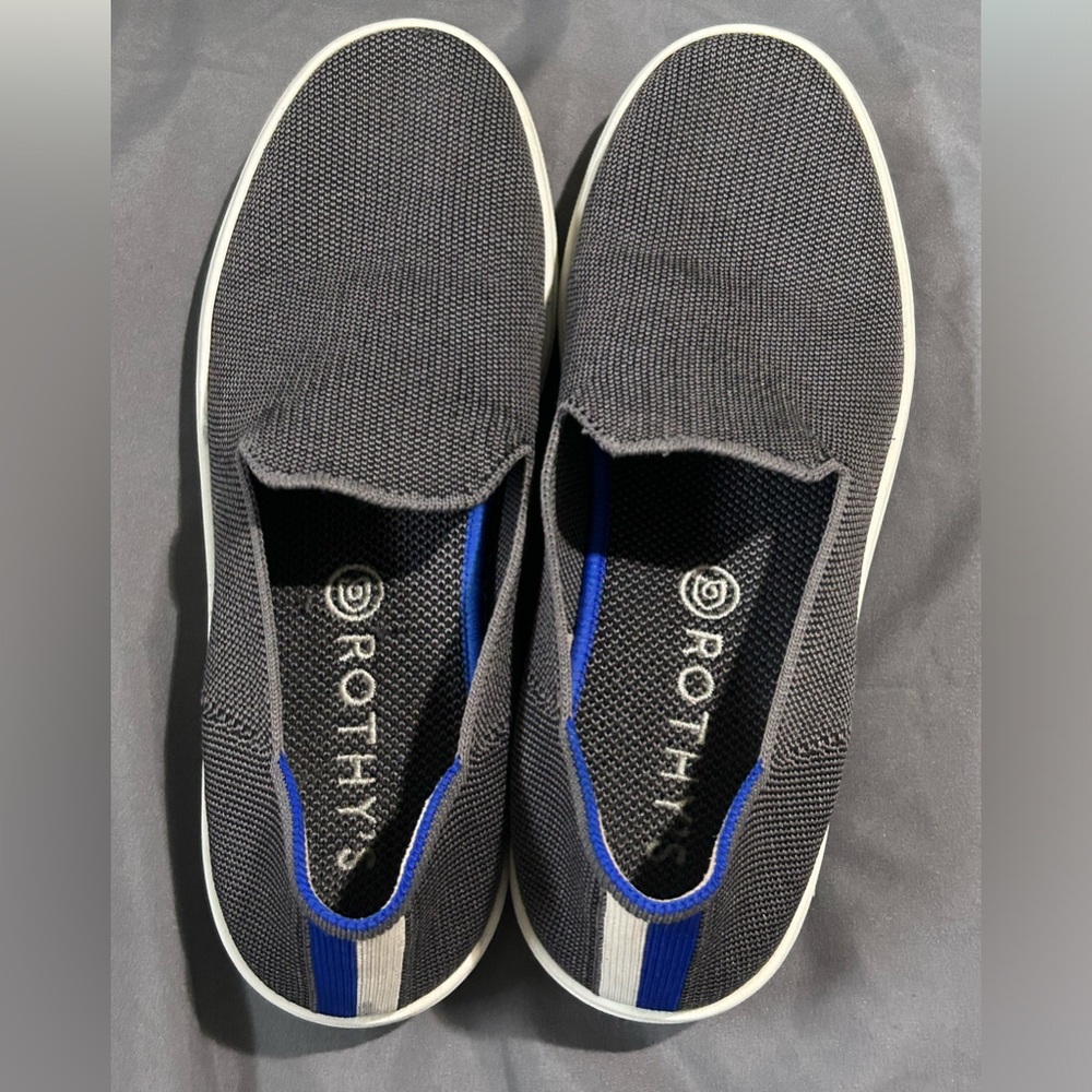 Rothy's Sneaker Slip On Navy Shoe Womens Size W8 - Picture 4 of 5